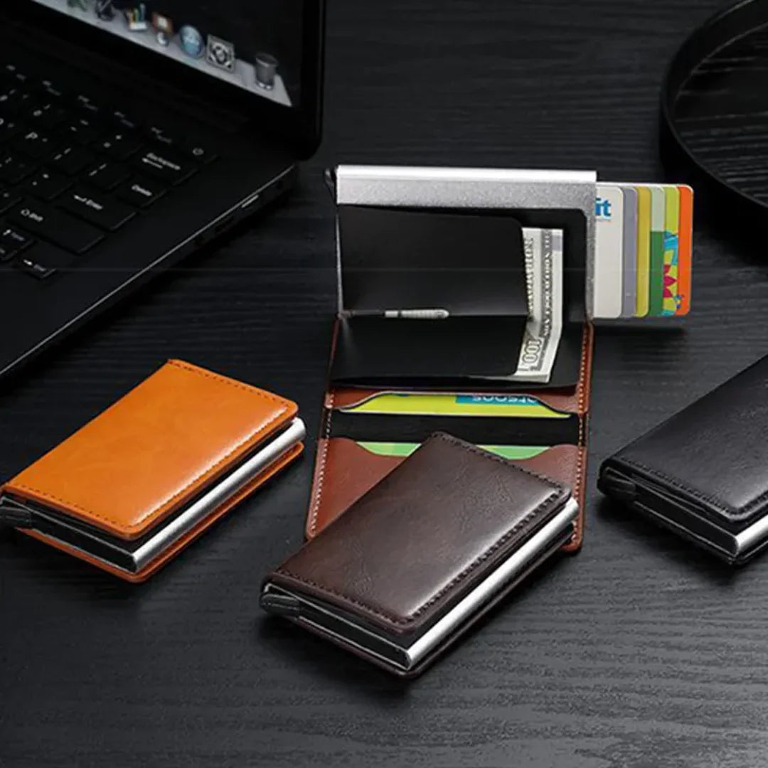 Billetera tarjetero desplegable