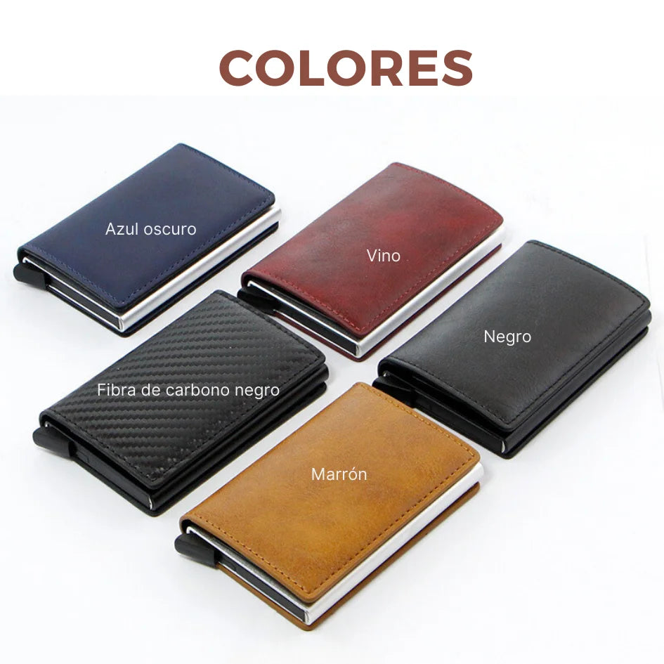 Billetera tarjetero desplegable