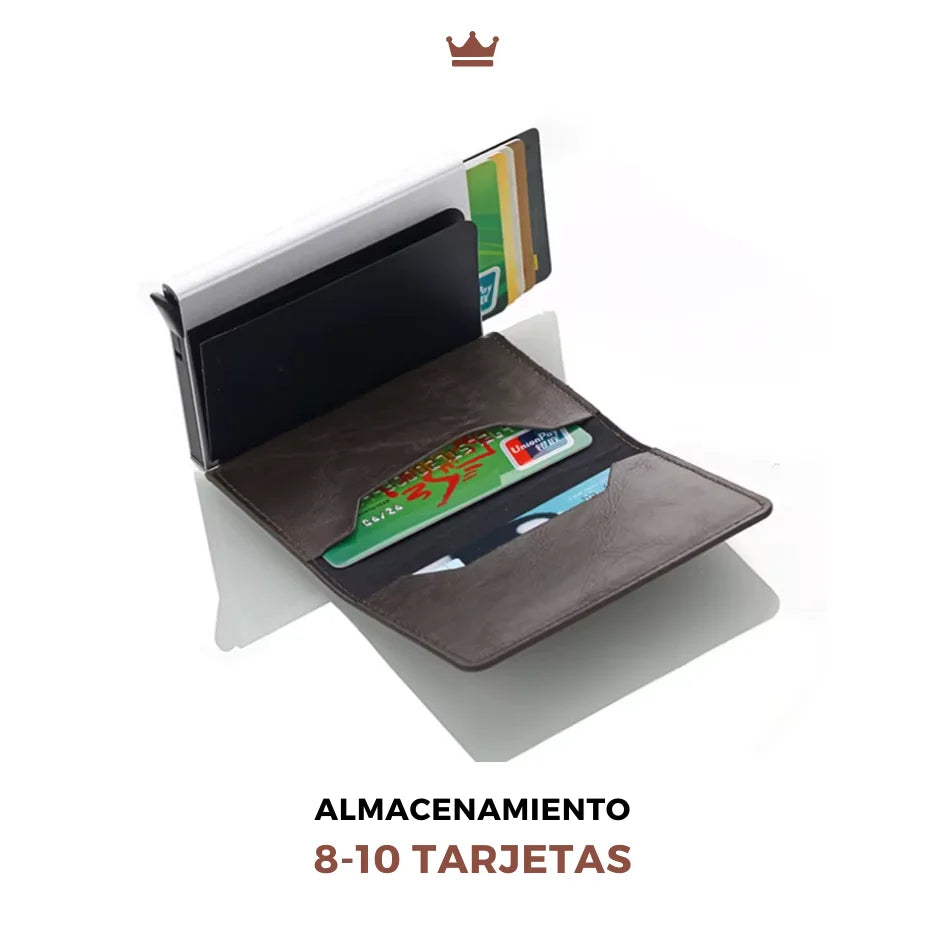 Billetera tarjetero desplegable